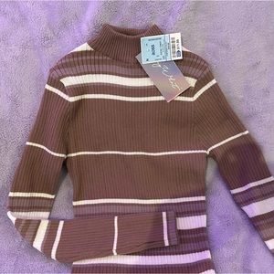 Stripped Midi Bodycon Dress